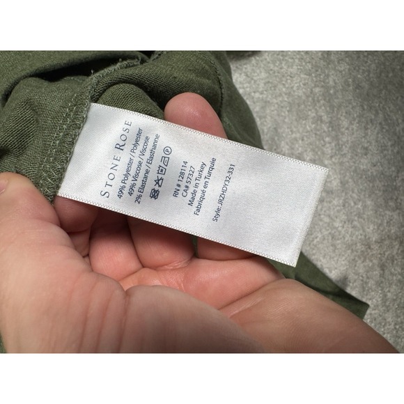 Stone Rose Garmet Washed Hoodie Green‎ Men's M Reflective Very Soft ** Aglet* - Picture 7 of 12